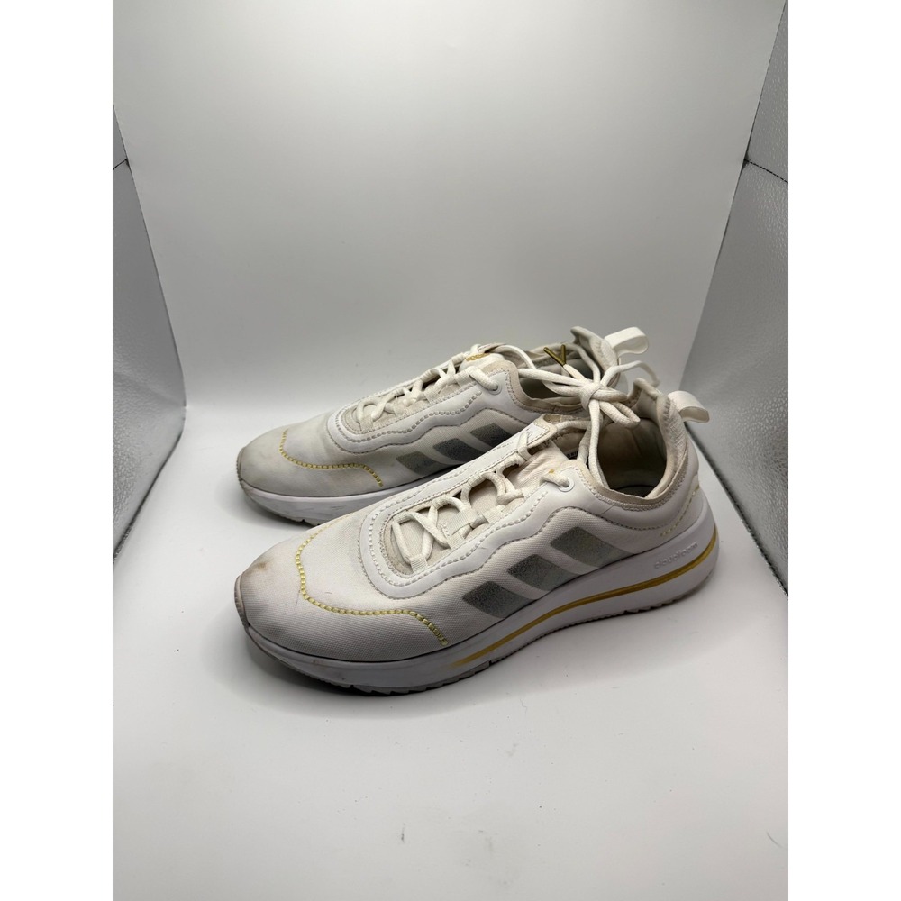 Adidas Comfort Runner HQ1737 Womens 8 Sneaker‎ Cloud White Gold Running Shoes